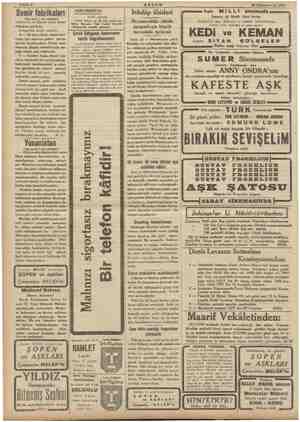    Sahife 4 AKŞAM 24 Künunuevvel 1934 Bemir fabrikaları (Baş tarafı 1 inci kullanılan ve ye şeyin Glam olduğunu YENI NEŞRİYAT