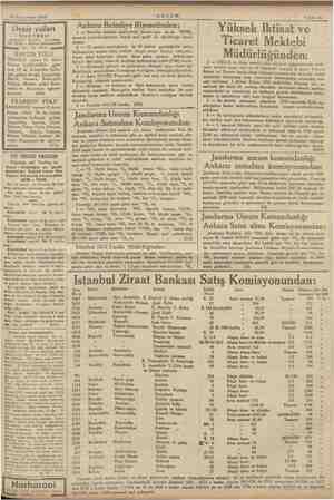    15 Kânunusani 1935 AKŞAM Sahife 11 AM ay hara gr A SEMEN Deniz yolları LETMESİ Acenteleri: Karaköy - Köprübaşı Tel, 42369 —