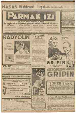    . Sahife 12 AKŞAM 4 Şubat 1935 Katil tirisantos: Istanbul Batakhaneleri 16 sahife, renkli resimler: ilk sayısı bu Perşembe