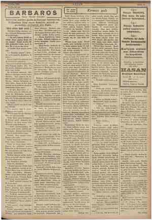    Tefrika No.12 BARB AROS Yazan: İskender Fahreddin Barbarosa uzatılan şarabı, tanburacıya uzatmışlardı.. Delikanlının biraz