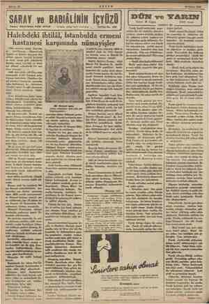    A Sahife 10 AKŞAM © MA Şübe TEB SARAY ve BABIÂLİNİN İÇYÜZÜ Yazan: SULEYMAN KÂNI IRTEM — Terettme, iktibas hakkı mahfuzdur —
