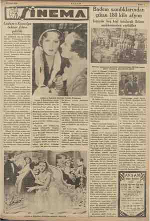  16 Şubat 1935 Ladam o Kamelya tekrar filme çekildi LadamO Kamelya d denince her- eli melya idi. ük tiyatrolarda dünyanın en