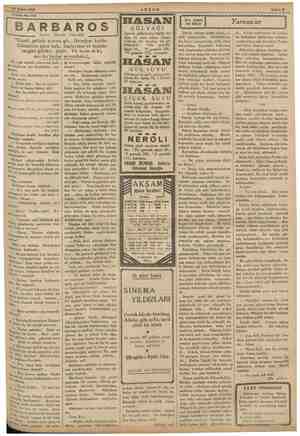    — 25 25 Şubat 1 1935 ene No.135 BARB Yazan: AROS ül AKŞAM “e dü 09 JHASANİ| (wi) Yarasalar | GÜLYAĞI İskender Fahreddin...