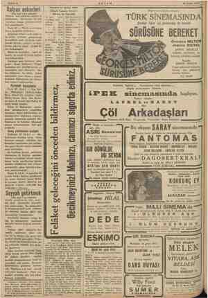  ya Sahife 4 AKŞAM 28 Şubat 1935 - Istanbul 27 Şubat 1935 Halyan askerleri Bugün matinelerden itibare'1 tarafı vi inci eleme