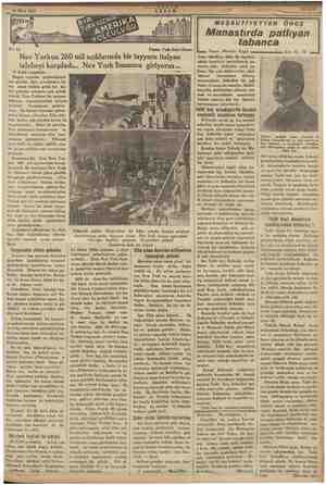    10 Mart 1935 EŞ — Sahife 9 No, 13 alk Sabri Duran Nev Yorkun 260 mil açıklarında bir tayyare derileri talebeyi karşıladı...
