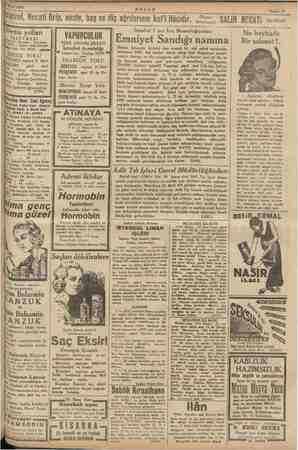  He i Mart 1935 Bipirol, Necati Grip, nezle, baş ve diş ağrılarının kat'i ilâcıdır. han) 4 ” edi vo ta Danzig - Gethenburg Ye