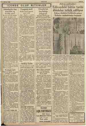  F 'T İÇERDE OLUP BITENLER 50 | E nn ss ARL kaman EET ? ai 24 Mart 1935 AKŞAM Istanbulda kaç muallim ve talebe var? 8 sene...