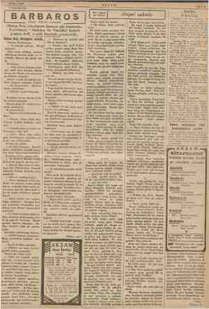    29 Mart 1935 AKŞAM Sahife 9 Tetrika No. 164 : izöve ği hikâye | Hayal sukutu | rt Cuma BARBAROS imha ma Mİ . YEN atıyordu.