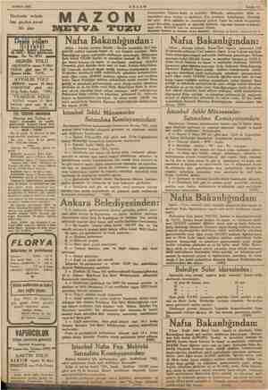    30 Mart 1935 Herkesin evinde her şeyden evvel bir şişe PAZAR ye saat 20 de Rizeye kadar, (1581 MEYVA TUZU AKŞAM MAZON def