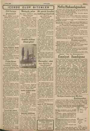  7 Nisan 1935 AKŞAM İ İÇERDE OLUP BİTENLER Elli kuruşu geçmemeli Florya plâjları müstecir- lerinin bir müracaatı | Florya...