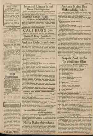  B Nisan 1935 AKŞAM Sahife 11 Deniz yolları İŞLETM Acenteleri: Karaköy 'Tel. 42969 — Sirkeci e Han Te: 29740 maz! İSKENDERİYE