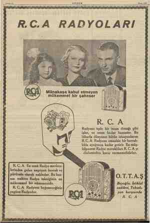  Daniie JA AKŞAM ' Nisan 1935 m lem m Münakaşa kabul etmeyen mükemmel bir şaheser Radyosu tıpkı bir insan dimağı gibi işler,