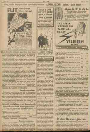    Sahife 14 AKŞAM 2 Mayıs 1935 Grip, nezle, başağrısından kurtulmak istersen (o ASPİROL NECATİ kullan, Salih Necati Eczanesi