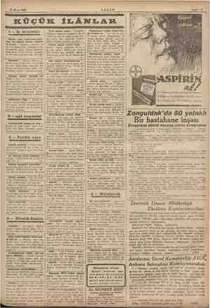  | ma fa 13 Mayıs 1935 AKŞAM ÜÇÜK İLÂNLAR 1 — Iş arıyanlar SA m MN ZER BE EEE Elinde yazı makinesi bulu- n Alman daktilo 87
