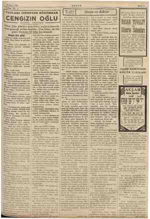  18 Mayıs 1935 o AKŞAM Sahife 9 Tefrika No. 3 TACLARI ÇİĞNEYEN HÜKÜMDAR CENGİZiN OĞLU İSKENDER FAHREDDİN Oktay, Çine giderken