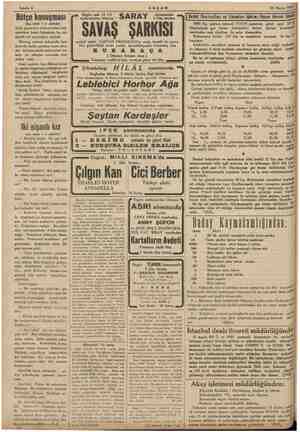  Sahife 4 23 Mayıs 1935. Bütçe konuşması ;(” Baş t sahifede) Türk parasının ilen bah- sederken İsmet İnönü Klering; sistemi