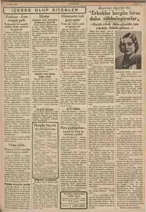    “30 Mayis 1935 AKŞA | iÇERDE OLUP BiTENLER | Trabzon - Iran transit yolu Trabzonda bir sanatlar okulile fındık enstitüsü de