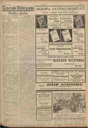    — İ Haziran 1935 Çocuk Dünyası Hediye a Mayıs 1935 tarihli bilmece. | di n halledilmiş şeklini bı ediye kazananların...