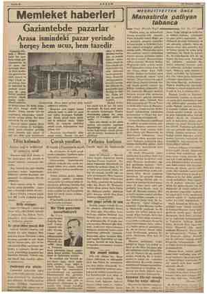  0 duğu araştırılmaktadır. Sahife 6 AKŞAM 16 Haziran 1935 Memleket haberleri | Gaziantebde pazarlar â Arasa ismindeki pazar