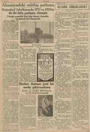  PEŞ Sahife 16: ii Almanyadaki müthiş patlama Reinsdorf fabrikasında 1917 ve 1925te de iki defa patlama olmuştu Fabrika...