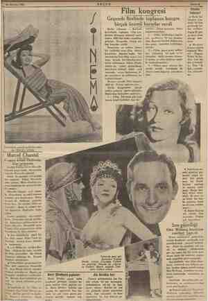  © 20 Haziran 1935 Hollivutnn sevimli yıldızlarından An Sheri: plâjda Marcel Chantal Fransız artisti Hollivutta film çevirecek