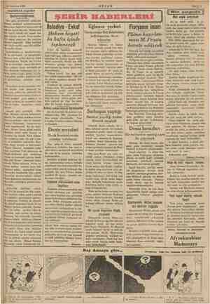  I “21 Haziran 1935 AKŞAM Sahife 3 ———— 'AKŞAMDAN AKŞAMA a a Sm e mk mam Şehirciliğimiz i Her gün, gazetemizi açtığımız #aman,