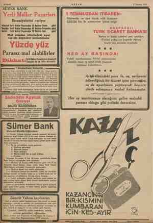  Sahife 16 AKŞAM Z Temmuz 1935 SÜMER BANK Yerli Mallar Pazarları İkramiyelerini veriyor İk Istanbul Yerli Mallar Pazarından 14