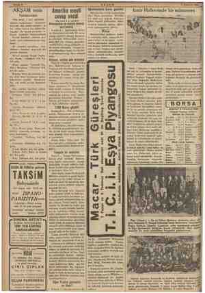    Sahife 4 AKŞAM 7 Temmuz 1935 1 1 ii e ezintisi | i X a p AKŞAM tenis Amerika menfi yy Si Halkevinde bir müsamere turnuvası