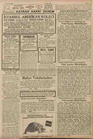    13 Temmuz 1935 AKŞAM Sahife 15 Sabahları İz MAZ KABIZLIĞI Yemeklerden HAZIMSIZLIĞI karnına bir saat sonra (Mide ekşilik ve