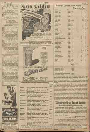    20 Temmuz 1935 AK > AM Sahife 13 İ mm — — . İstanbul Liseler Satın Alma İstanbul Kasapları Türk Anonim Çirketie E. Foldman