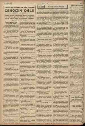  26: Temmuz 1935. AKŞAM Tefrika No. 72. | TACLARI ÇİĞNEYEN HÜKÜMDAR “CENGiZİN OĞLU İSKENDER ez ir Bike ie) Facia seven kadın |