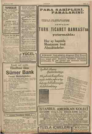  27 Temmuz 1935 AKŞAM Sahife 15 VAPURGULUK DOYÇE LEVANTE LİNYE HAMBURG 5 p TÜRK ANONİM ŞİRKETİ Üİ mam me ima) PARA SAHIPLERİ,