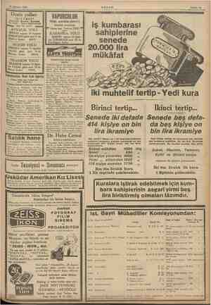  10 Ağustos 1935. AKŞAM Sahife 15 VAPURCULUK TÜRK ANONİM ŞİRKETİ . İstanbul Acentalığı AYVALIK YOLU i Pine va Sale 22995 . iŞ