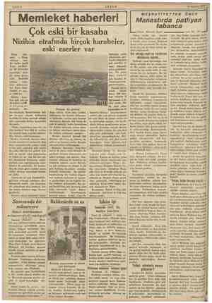    v v7 AŞ Sahife 6 AKŞAM bil 14 Ağustos 198 Memleket haberleri | Çok eski bir kasaba Nizibin etrafında birçok harabeler, eski