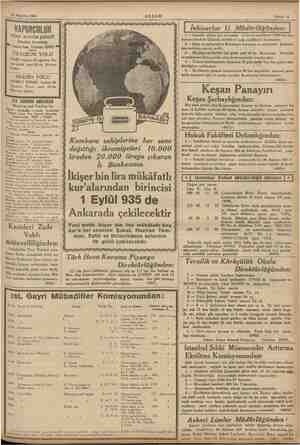    23 Ağustos 1935 YAPURCULUK TÜRK ANONİM ŞİRKETİ in İstanbul Acentalığı Liman ban, , Telefon: 22925 TRABZON YOLU TARİ vapuru