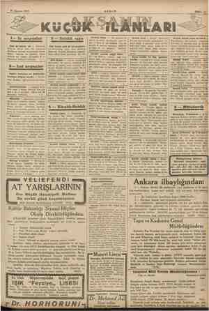    peer 31 Ağustos 1935 a ÇÜK: e Iş arıyanlar 8 — Satılık eşya Kiralık köşk — lk mektebe bir Satılık irad — Tasfiye dolayısile
