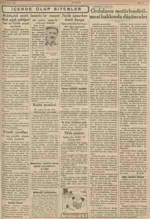    8 Eylül 1935 İÇERDE OLUP BIİTENLER | tüsü ıslah ediliyor Yeni bir teşkilât projesi hazırlandı © Ekonomi bakanlığı Balta...