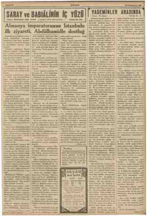  Sahife 10 Aa AKŞAM SARAY ve BABIÂLİNİN İÇ YÜZÜ Yazan: SULEYMAN KÂNI IRTEM — “Tereme, “iktibas 'hakkı “mahfuzdur — Tefrika No.
