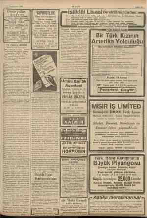  «4 Teşrinievvel 1935 se LE ik iç Karaköy, » Köprübaşı — Birkeci Mühtirdarzade ELİ vapuru 24 bi e iin PERŞEMBE günü 16 da...