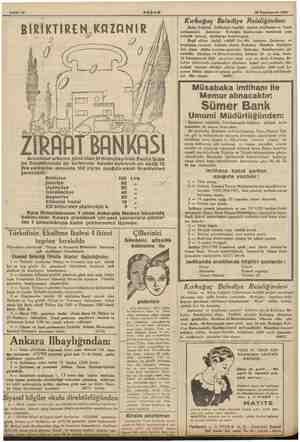  Sahife 14 AKŞAM 29 Teşrinievvel 1935 K m Belediye Reisliğinden: BİRİKTİREN | KAZANIR il ye iş ee be wd elektrik tesisati,...