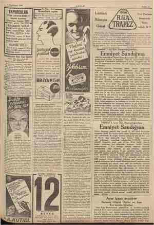  8 Teşrinisani 1935 AKŞAM Sahife 11 iğ VAPURC mokok aşısı Belsoğukluğu ve ihtilâtlarına şı pek TÜRK ANONİM ŞİRKETİ taze...
