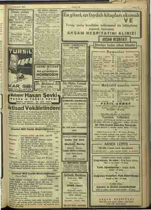    11 Teşrinisani 1935 AKŞAM Sahife 15 Deniz yolları SE ringi Derdi CA İŞLETMESİ iii Karaköy » Köprübaşı a m RE e lam ” gida