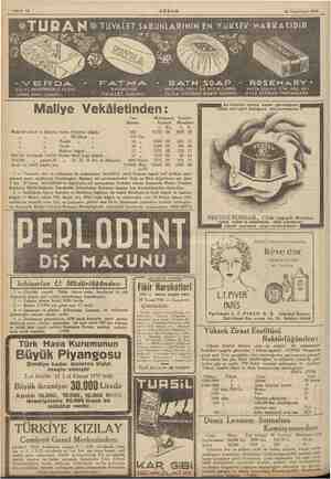  Sahife 14 AKŞAM 30 Teşrinisani 1935 uu RA Dİ AYN SABUNLARININ £ ADL LL Kİ FATMA a Ye ep ia Le TN HAZIR- EKONOMIK KOLONYA SUYU