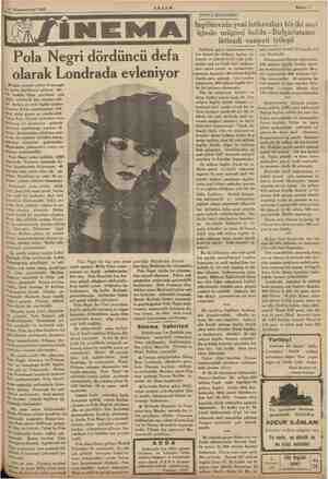    1.13 Kânunuevvel 1935 GİNEMA| Pola Negri dördüncü defa olarak Londrada evleniyor Meşhur sinema yıldızı ime? > hafta...