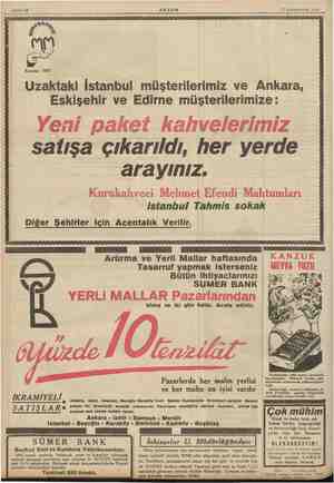  © Sahife 12 AKŞAM Kuruluş : 1871 Uzaktaki İstanbul müşterilerimiz ve Ankara, Eskişehir ve Edirne müşterilerimize : Yeni paket