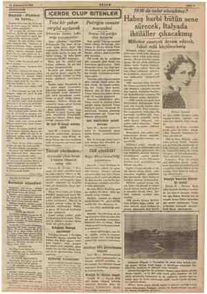  31 Kânunuevvel 1935 . AKŞAM sahife 5 DÜŞÜNCELER * Bayram - Hastane eda dıkö çi sokak N; 0 da otu. ran bir mada. vE El ak e ye