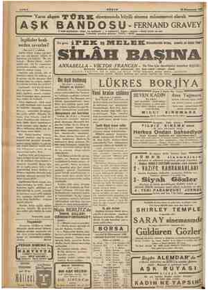    5 m EŞ La e lar Sahife 4 AŞK İngilizler kralı neden severler? (Baş tarafı 1 ci sahifede İngiliz milleti, kralını çok sevi-