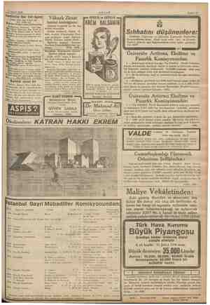    v 2 Şubat 1936 AKŞAM Sahife 11 tandinavian Near East Agoony Yüksek Ziraat | GENÇLİK ve GÜZELLİK ; Galata ei a, e at e Son