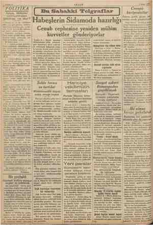      ; ; hi b i Sahife 2 AKŞAM 7 Şubat 1936, POLİTİKA Cevaplı italya, Milletler | Bu Sabahki Telgr aflar i kartpostallar...