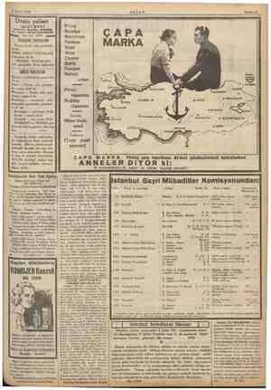    8 Şubat 1936 AKŞAM Deniz yolları i İŞLETMESİ Acenteleri; kö: rl Vel, ii Lermi TRABZON POSTALARI azar 12 de, salı, perşembe